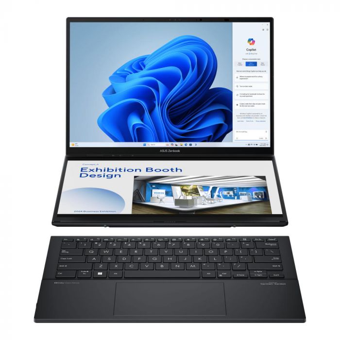 Ноутбук ASUS Zenbook Duo UX8406CA-QL046W 14" FHD Touch OLED, Intel Ultra 9 285H, 32GB, F1TB, UMA, Win11, Сірий