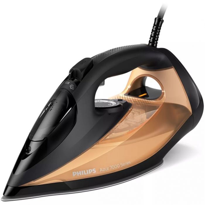 Праска Philips 7000 Series, 2800Вт, 300мл, паровий удар -250гр, постійна пара - 50гр, нерж. сталь, чорно-золотий
