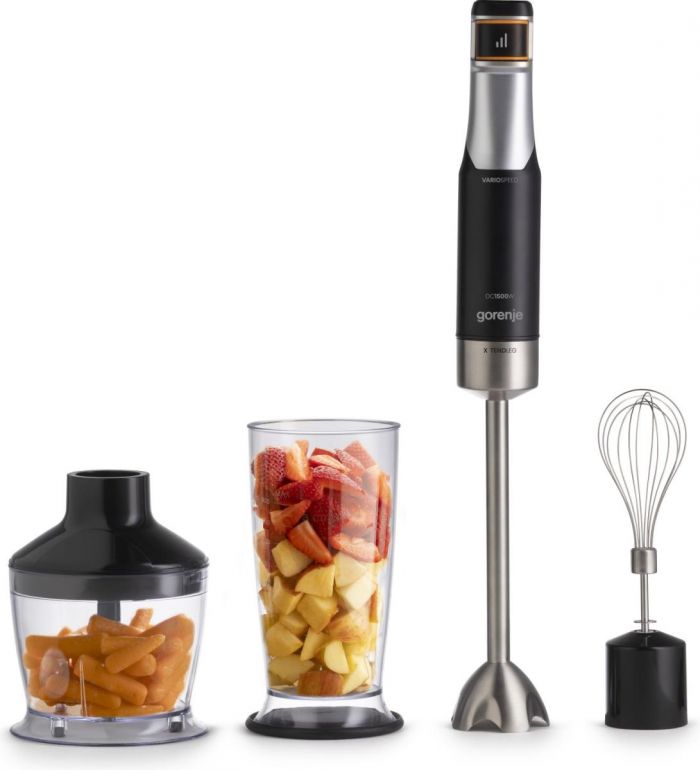 Блендер Gorenje заглибний 1500Вт, 4в1, чаша-800мл, подрібнювач, чорний