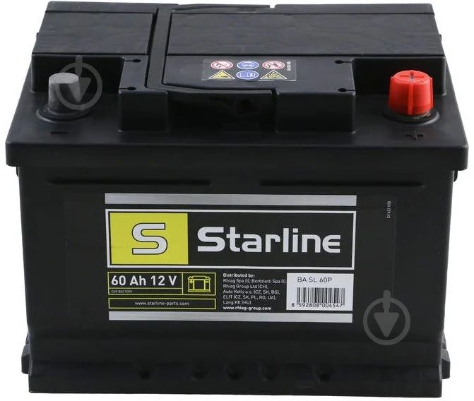 Акумулятор Starline 12В 60А·год 540А R+ (BA SL 60P)