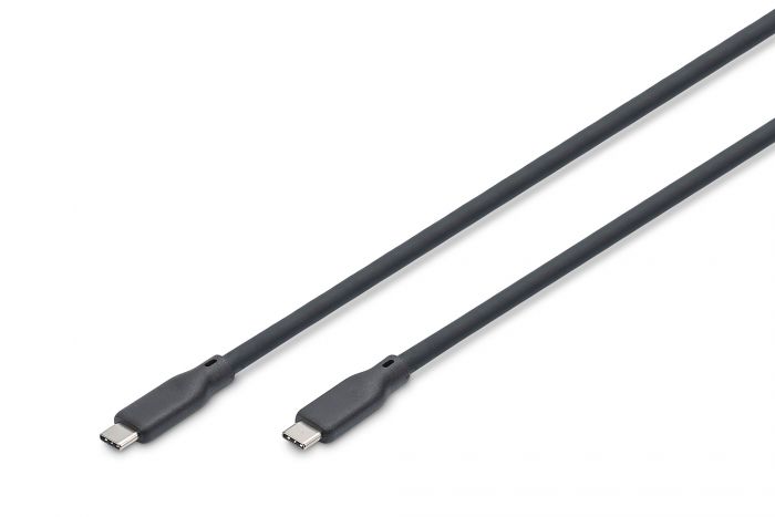 Кабель DIGITUS USB-C > USB-C заряджання/синхронізації, USB4 2.0, 80G, 240W, 16K, силіконовий, 1.5м, чорний