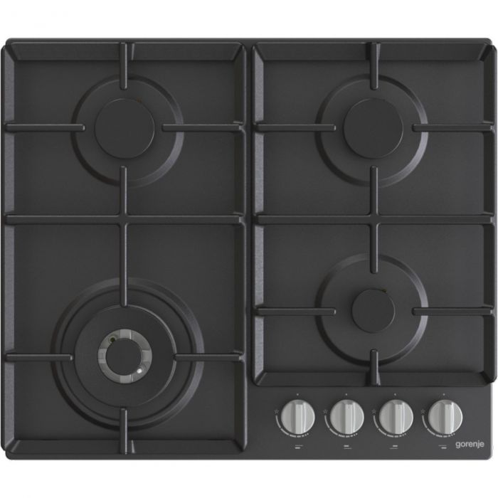 Варильна поверхня Gorenje газова, 60см, чавун, чорний
