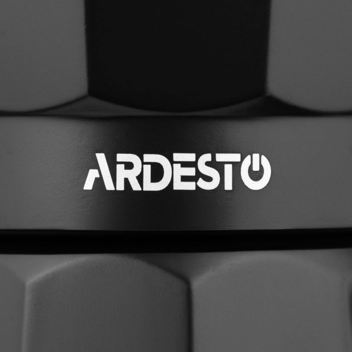 Гейзерна кавоварка Ardesto Midori, 240мл, 6 чашки, алюміній, бамбук