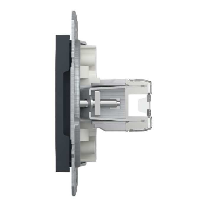 Розетка комп'ютерна RJ45 Schneider Electric, Asfora (антрацит, без рамки)