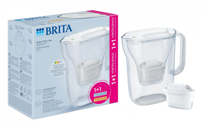 Фільтр-глечик Brita Style Essential MXPro 2.4л (1.4л очищеної води) + 2 картриджа білий