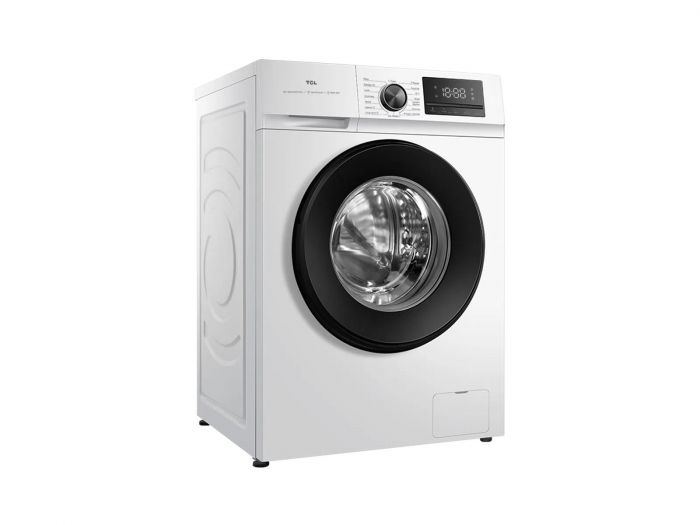 Пральна машина TCL фронтальна, 7кг, 1400, A, 49см, дисплей, пара, інвертор, білий