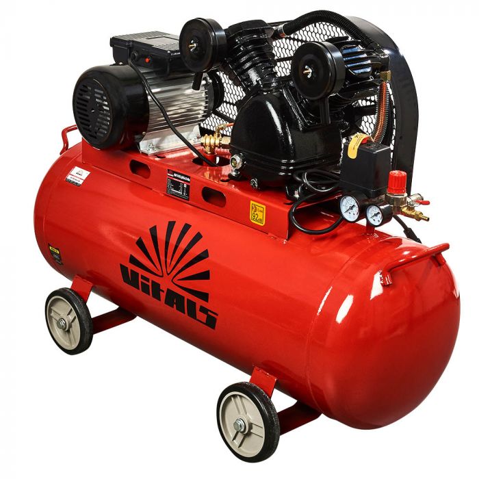 Компресор повітряний Vitals GK100.j65v2-8a 2100Вт, 100л, 280/170л/хв, 8бар, 64.20кг