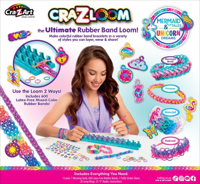 Набір для виготовлення браслетів Cra-Z-Art Charm Loom Studio Mermaid and Unicorn