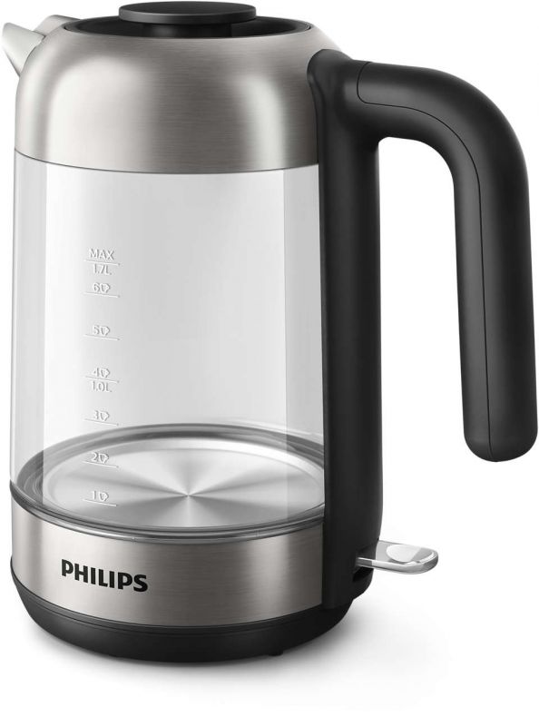Електрочайник Philips Series 5000 1.7л, скло, чорно-сріблястий