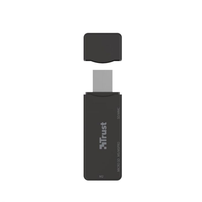 Кардрідер Trust Nanga USB-A 3.2 > SD/microSD/MS/MSPRO/ммC/M2, чорний