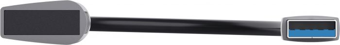 Хаб Trust Halyx USB-A > 4xUSB-А 3.2, Алюміній, 0.1м, Сірий