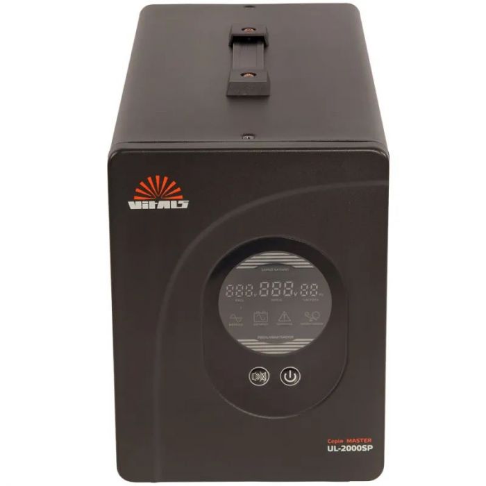 Джерело безперебійного живлення Vitals UL-2000sp, 2000VA/1200W, LCD, 2xSchuko, на зовнішні АКБ 24В
