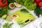Ваги ARDESTO кухонні Avocado, 5кг, AAAx2 в комплекті, скло, багатокольоровий