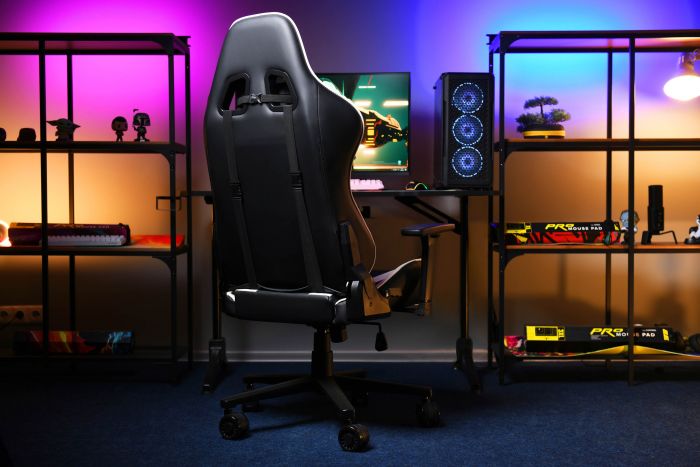 Крісло 2E GAMING BUSHIDO II, ПУ шкіра, 3D-Armrests, чорно-білий