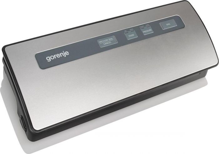 Вакууматор Gorenje для пакетів, 120Вт, 30см, електронне, +10 пакетів, метал, сірий