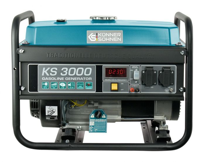 Генератор бензиновий Konner&Sohnen KS 3000, 230В, 3кВт, ручний стартер, 41.5кг