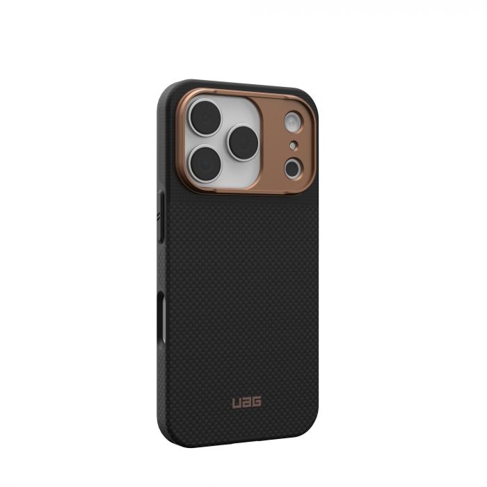 Чохол UAG для iPhone 17 Pro, Fibr Armr Magsafe, Kevlar Graphite/Bronze