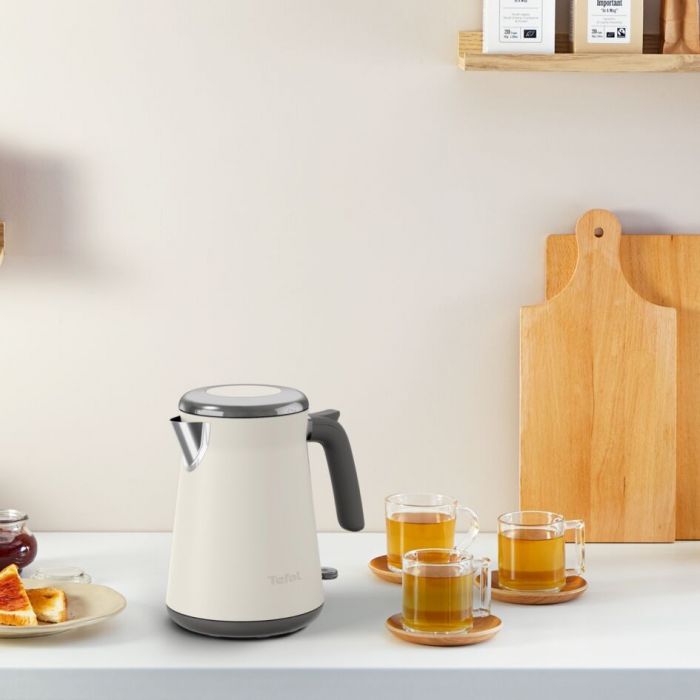 Електрочайник Tefal Collection 1.68л, Strix, нерж. сталь, бежевий