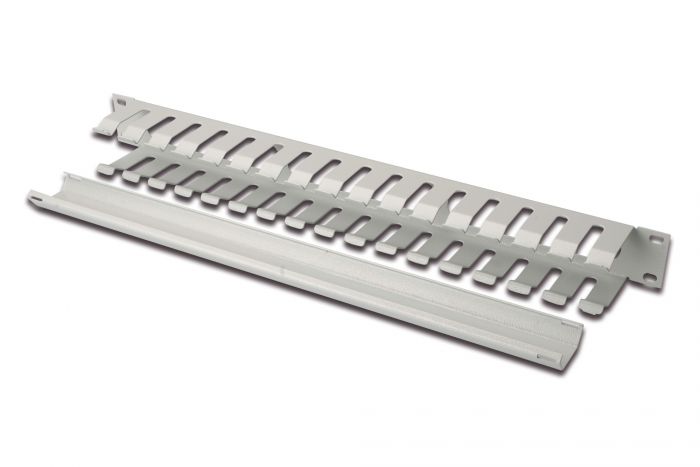 Кабельний організатор DIGITUS 19" 1U, перфорований, сірий, RAL 7035