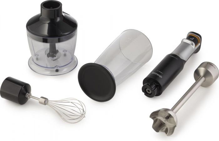 Блендер Gorenje заглибний 1500Вт, 4в1, чаша-800мл, подрібнювач, чорний