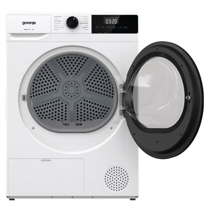 Сушильна машина Gorenje тепловий насос, 8кг, А++, 60см, дисплей, білий