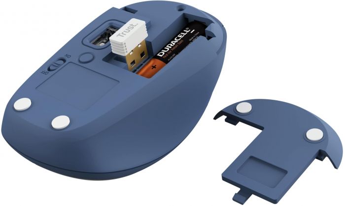 Миша Trust Yvi+ Compact Multi-Device, WL/BT/USB-A, синій