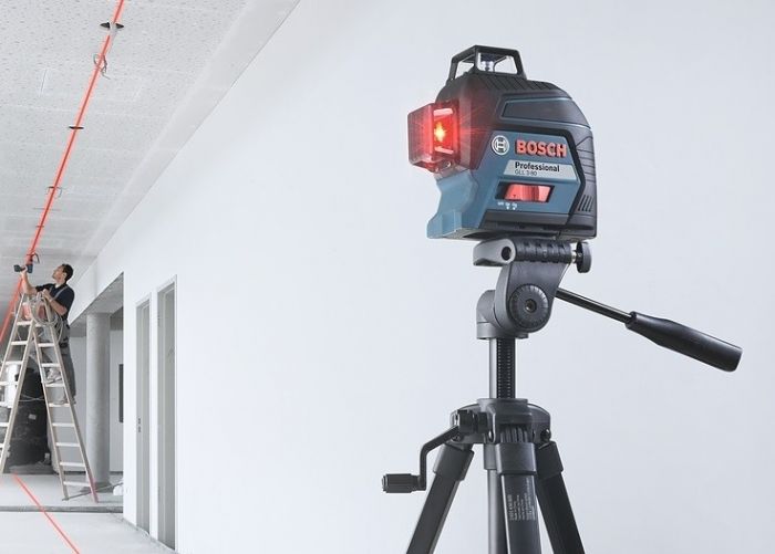 Нівелір лазерний Bosch Professional GLL 3-80 до 30м ±0.3мм/м червоний промінь з приймачем 120м 0.82кг