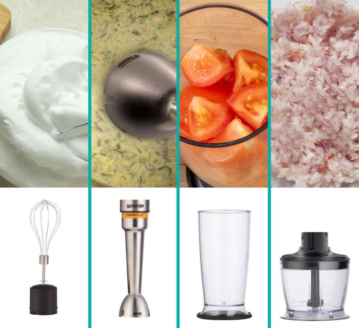 Блендер Gorenje заглибний 1200Вт, 3в1, чаша-800мл, чорний