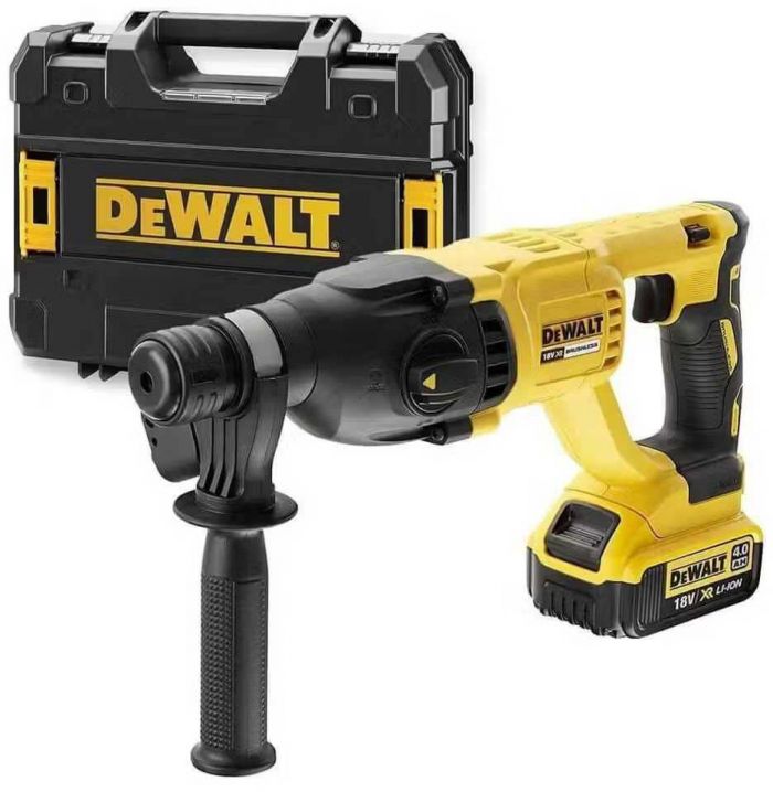 Перфоратор акумуляторний DeWalt SDS PLUS 18В XR Li-Ion акб 1х4А·год 2.6Дж 0-5500уд/хв 0-1500об/хв 3 режими кейс 2.88кг