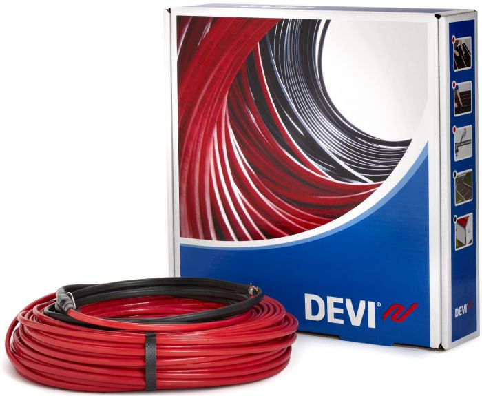 Кабель нагрівальний Devi Deviflex 18T двожильний для систем опалення 3.6м кв, 29м 535Вт 230В