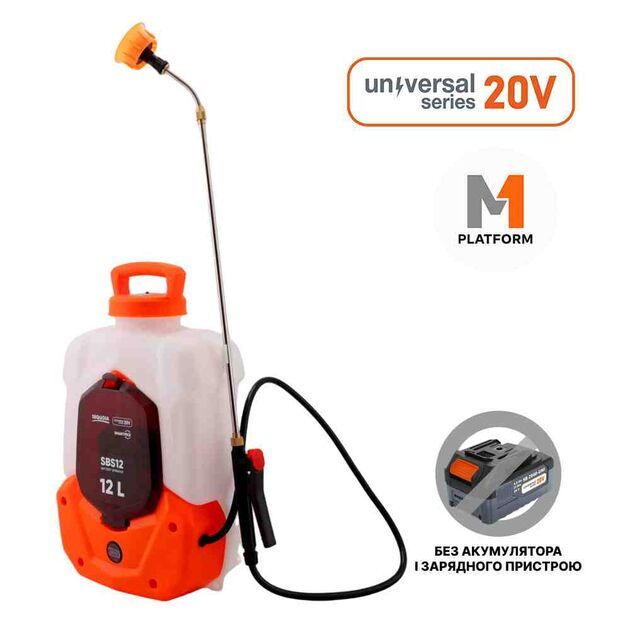 Обприскувач акумуляторний SEQUOIA SBS12XX-UNI 12л 20В 4.5бар 3.4кг без АКБ та ЗП
