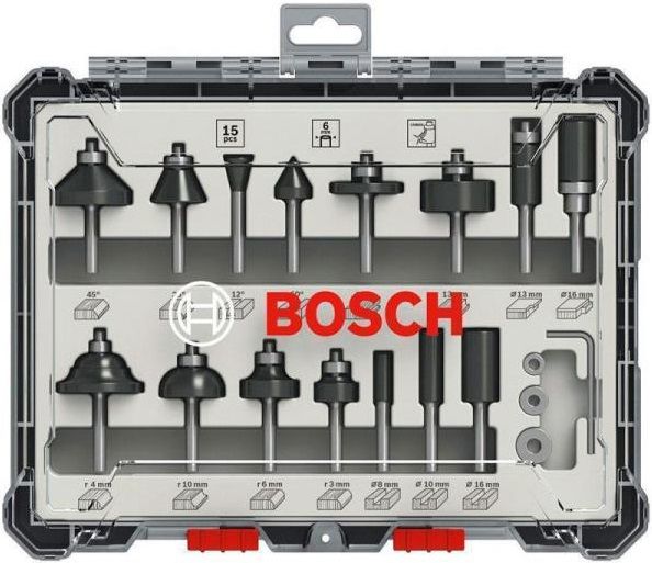 Набір комбінованих фрез Bosch Professional 6мм 15шт