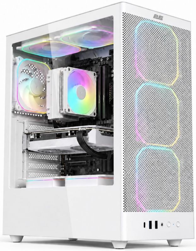 Комп’ютер персональний 2E Rational AMD R5-7500F, 16Gb, F512GB, NVD5060TI-8, A620, 2E-V8210W, 650W, FreeDos, білий