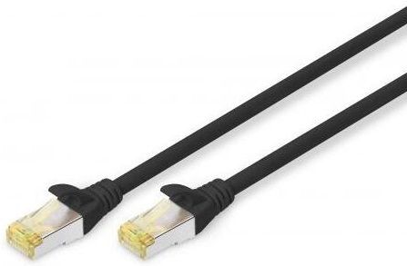 Патч-корд DIGITUS CAT 6a S-FTP, 0,25м, AWG 26/7, Cu, LSZH, чорний