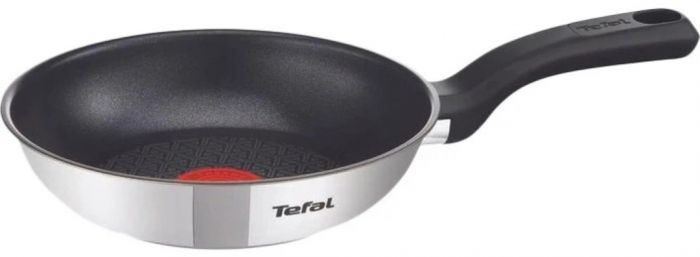 Сковорода Tefal Comfort Max, 20см, нержавіюча сталь, бакеліт, чорний