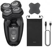 Бритва електр. для голови  Philips роторна Pro Series 5000, бритв.головок-4, Li-Ion, сух.+волог., чорний