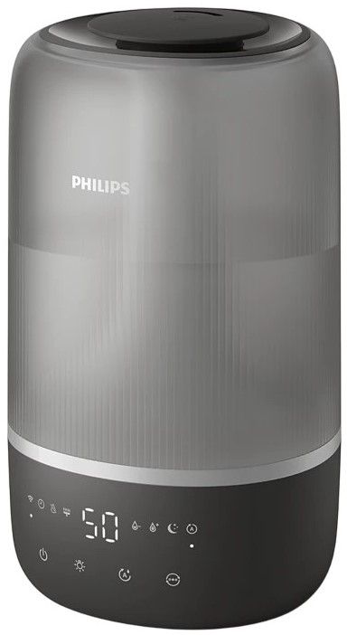 Зволожувач повітря Philips традиційне зволоження Series 1000, 41м2, 3л, 275мл/г, електр. кер-ння, режим сну, нічник, темно-синій