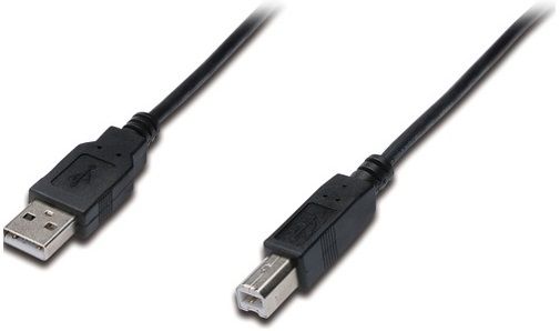 Кабель DIGITUS USB-A > USB-B синхронізації, 1.8м, чорний