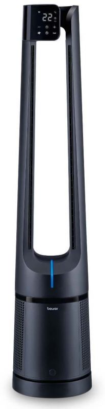 Очищувач повітря та вентилятор 2-в-1 Beurer, 35м2, HEPA H13 + аугольний фільтр, 5режимів, чорний