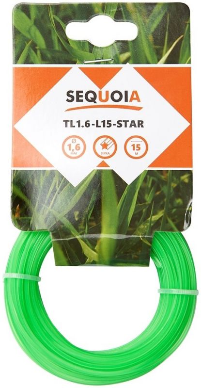 Ліска косильна SEQUOIA 1.6мм 15м зірка