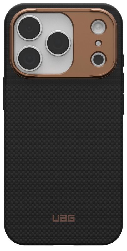 Чохол UAG для iPhone 17 Pro, Fibr Armr Magsafe, Kevlar Graphite/Bronze