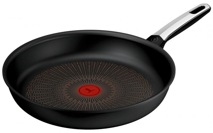 Сковорода Tefal Excellence Fusion, 30см, алюміній, нержавіюча сталь, бакеліт, чорний