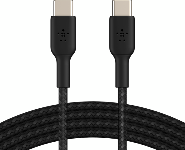 Кабель Belkin USB-C > USB-C заряджання/синхронізації 60Вт PD, 1м, плетений, чорний