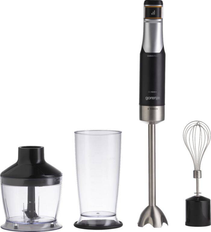Блендер Gorenje заглибний 1500Вт, 4в1, чаша-800мл, подрібнювач, чорний