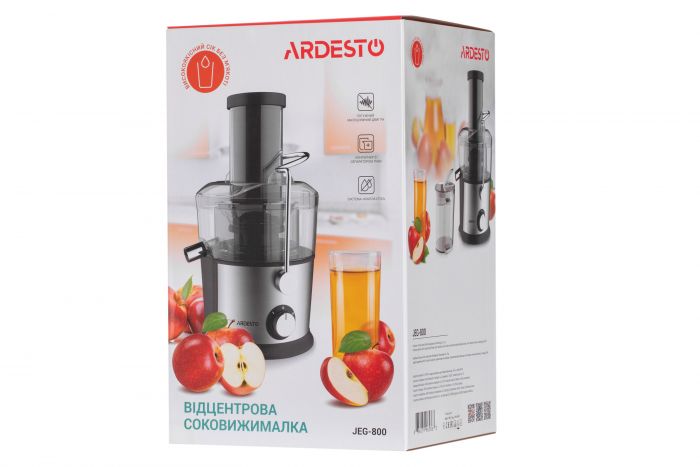 Соковижималка Ardesto JEG-800 відцентрова/ 800Вт/нерж.сталь