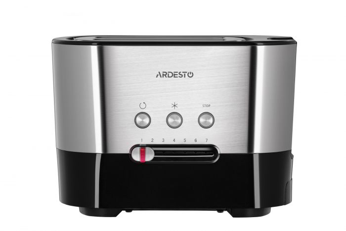 Тостер Ardesto T-K210/1000 Вт/розморожування/підігрівання/ автоовідключення/7ступенів обжарювання/нерж. cталь